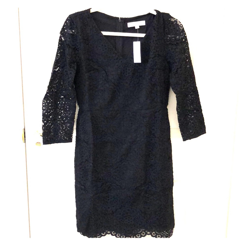 BNWT Ann Taylor LOFT Black Lace Dress Sz 2